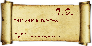 Török Dóra névjegykártya