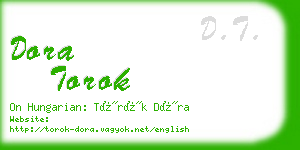dora torok business card